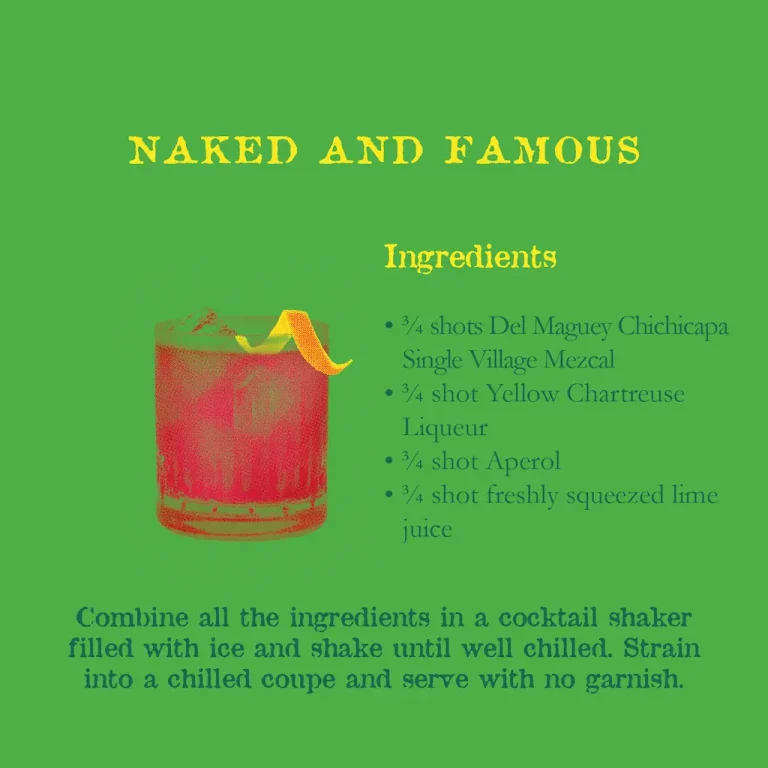 Receta de cóctel Naked and Famous