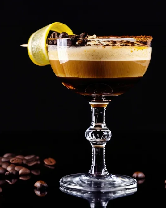 Mexican Espresso cocktail featuring mezcal, fresh espresso, and rich crema foam. A bold, smoky twist on the classic espresso martini.